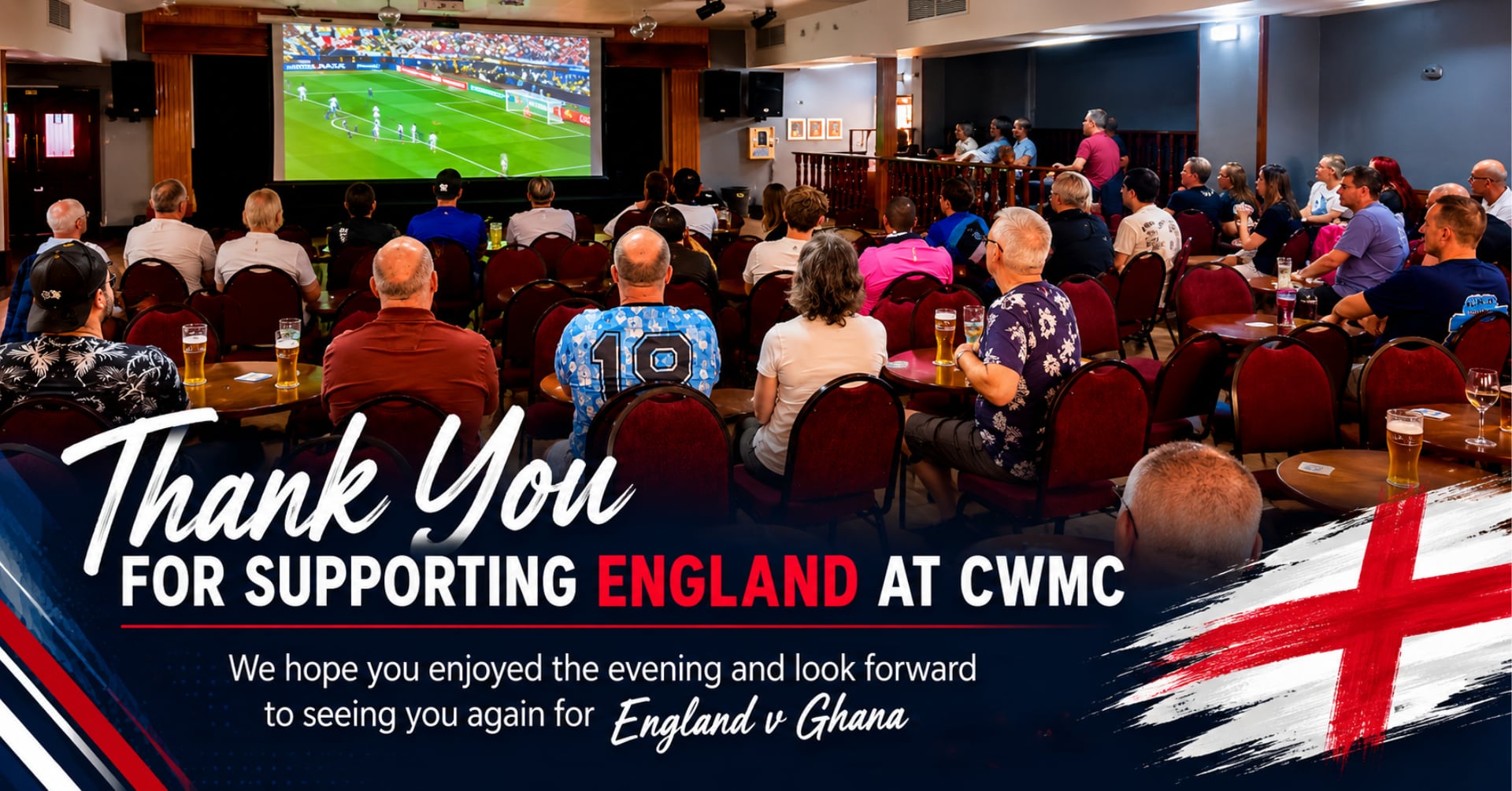 Thank You for Supporting England at CWMC