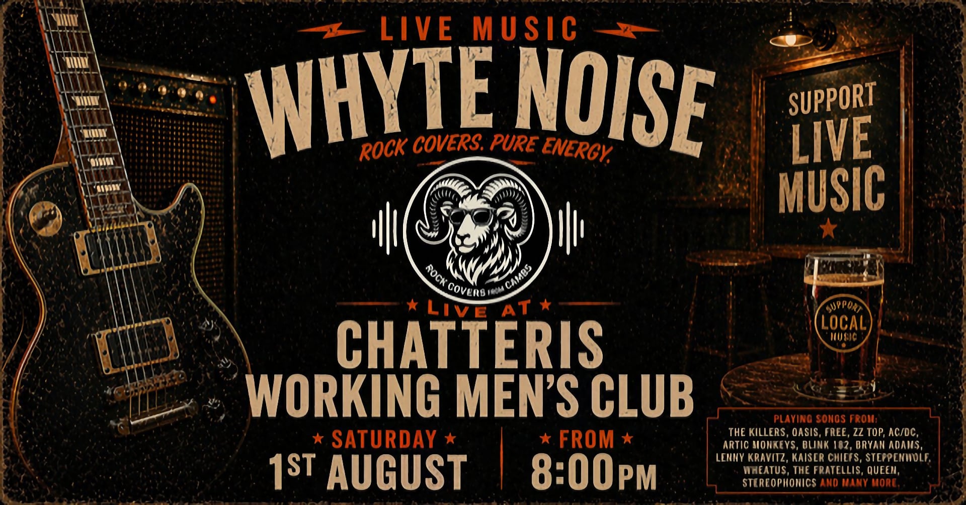 Whyte Noise appearing live at Chatteris WMC
